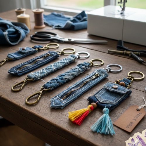 Diy Jeans Keychain Accessories