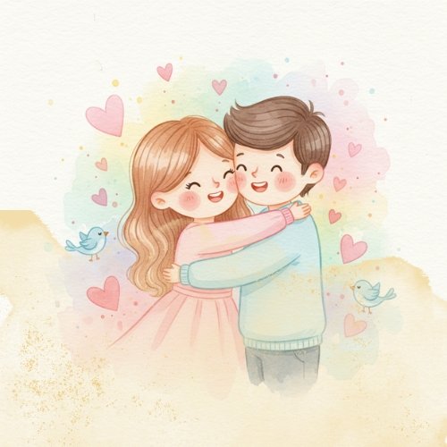Watercolor Couple Simple