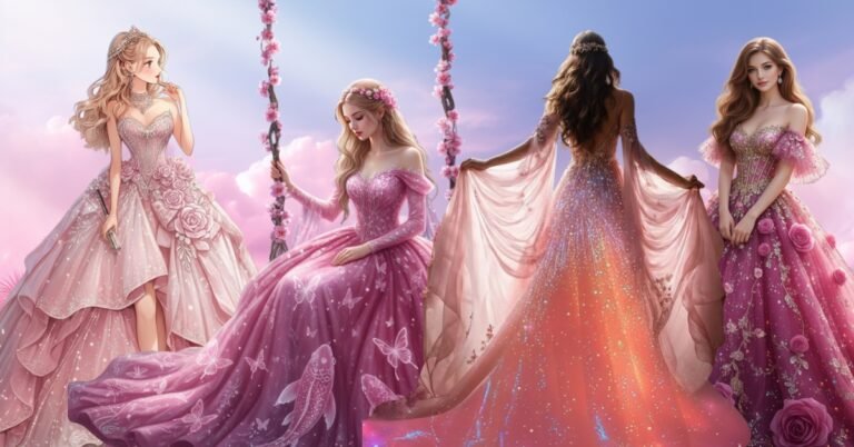 Pink Gown Fantasy Art